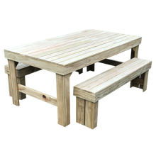 Load image into Gallery viewer, Bench and table set
